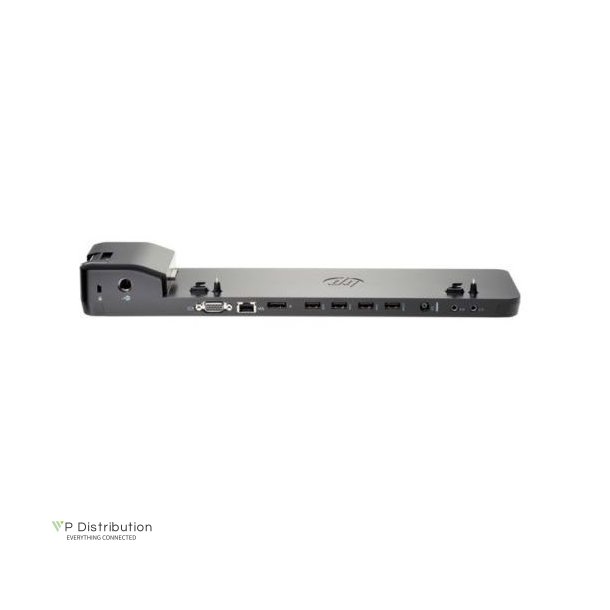 HP UltraSlim Docking Station 2013 - Dockingstation - VGA, 2 x DP - EU