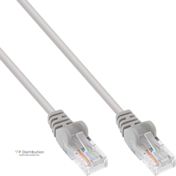 InLine&reg; Patch Cable U/UTP Cat.5e AWG26 grey 10m