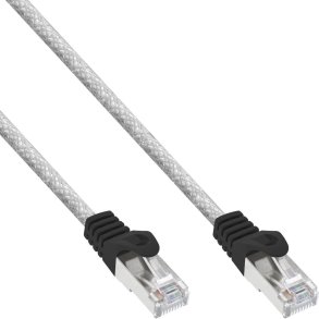 InLine® Patch Cable SF/UTP Cat.5e transparent 0.25m