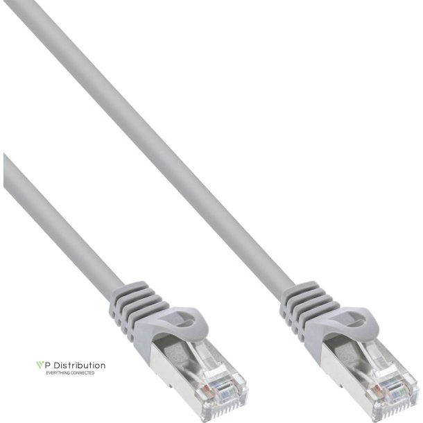 InLine&reg; Patch Cable SF/UTP Cat.5e grey 25m