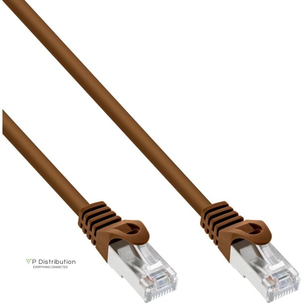 InLine&reg; Patch Cable SF/UTP Cat.5e brown 0.5m