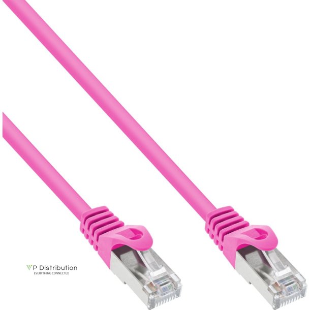 InLine&reg; Patch Cable SF/UTP Cat.5e Pink 7.5m