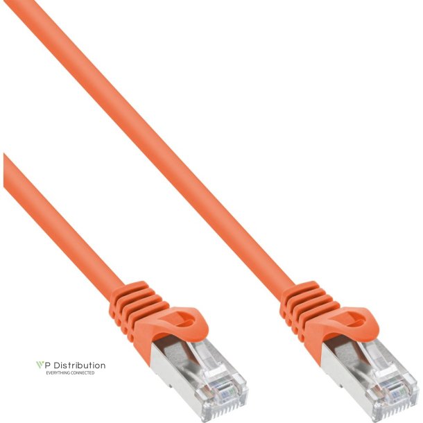 InLine&reg; Patch Cable SF/UTP Cat.5e orange 1m