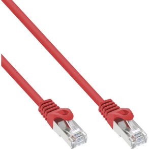 InLine® Patch Cable F/UTP Cat.5e red 2m