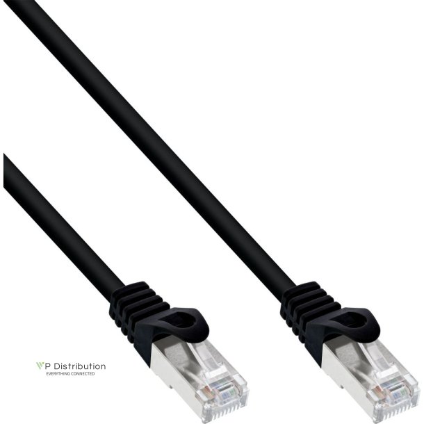 InLine&reg; Patch Cable SF/UTP Cat.5e black 10m
