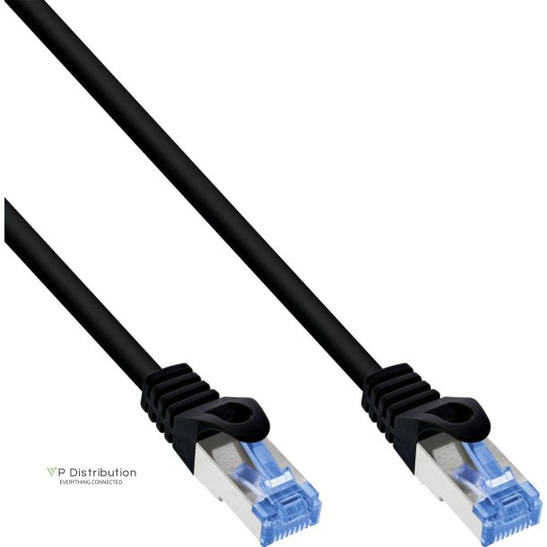 InLine&reg; Patch cable, Cat.6A, S/FTP, TPE flexible, black, 2m