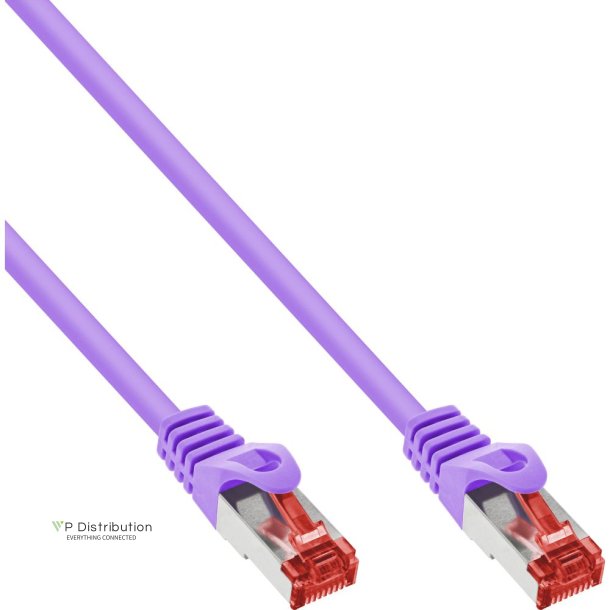 InLine&reg; Patch Cable S/FTP PiMF Cat.6 250MHz PVC copper purple 10m