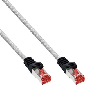 InLine® Patch Cable S/FTP PiMF Cat.6 250MHz PVC copper transparent 50m