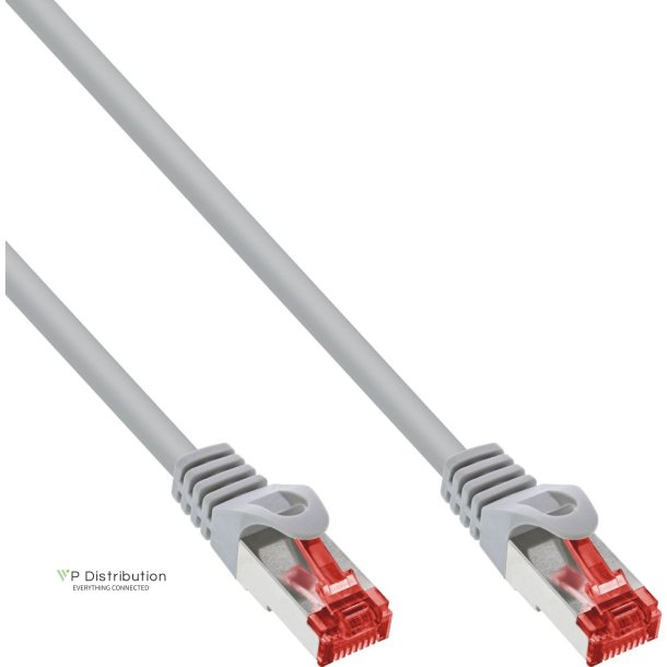 InLine&reg; Patch Cable S/FTP PiMF Cat.6 250MHz copper halogen free grey 7.5m