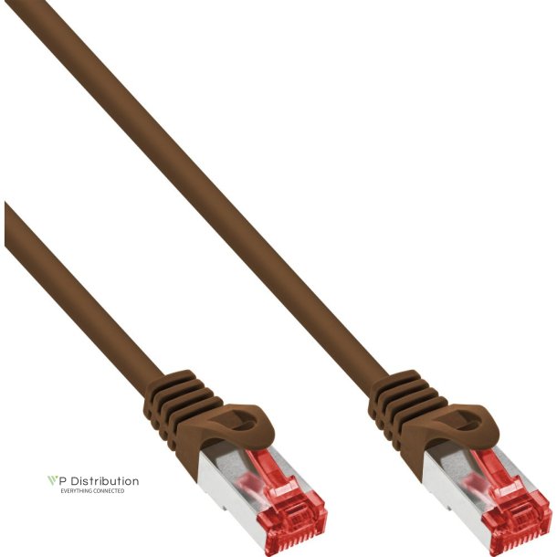 InLine&reg; Patch Cable S/FTP PiMF Cat.6 250MHz PVC copper brown 2m