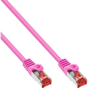 InLine® Patch Cable S/FTP PiMF Cat.6 250MHz PVC copper pink 2m