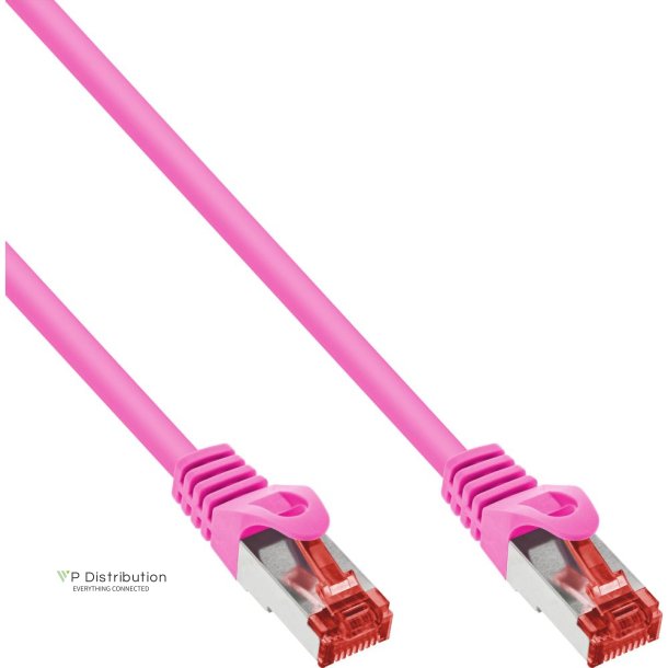 InLine&reg; Patch Cable S/FTP PiMF Cat.6 250MHz PVC copper pink 0.25m