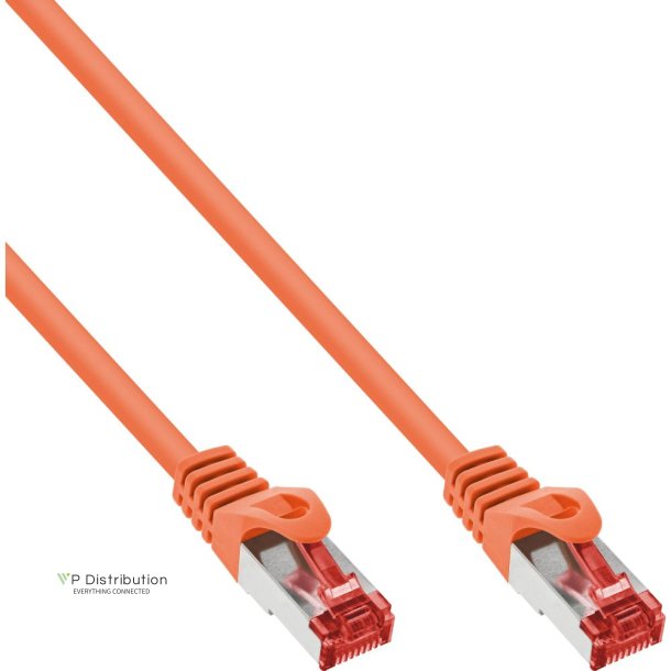 InLine&reg; Patch Cable S/FTP PiMF Cat.6 250MHz PVC copper orange 1m