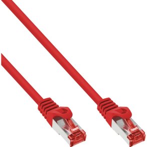 InLine® Patch Cable S/FTP PiMF Cat.6 250MHz PVC copper red 0.25m