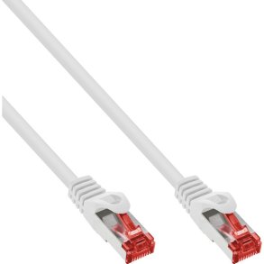 InLine® Patch Cable S/FTP PiMF Cat.6 250MHz PVC copper white 50m