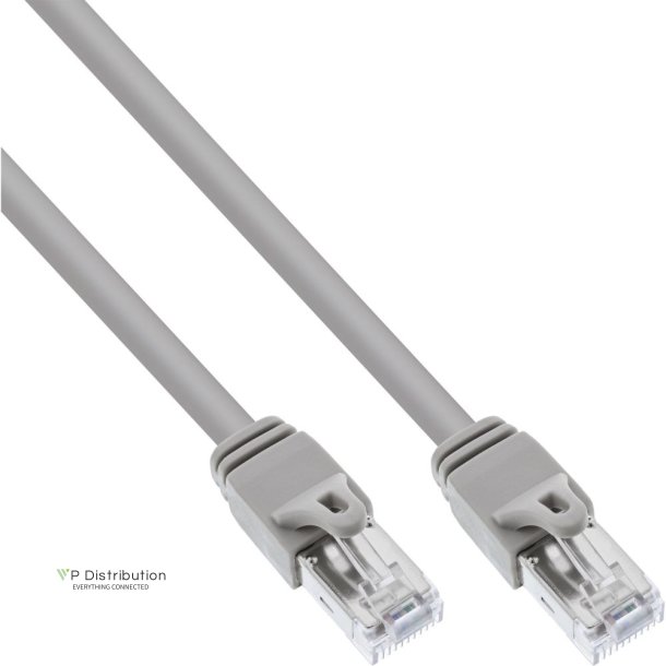 InLine&reg; Patch Cable S/FTP PiMF Cat.6 certified grey 0.3m