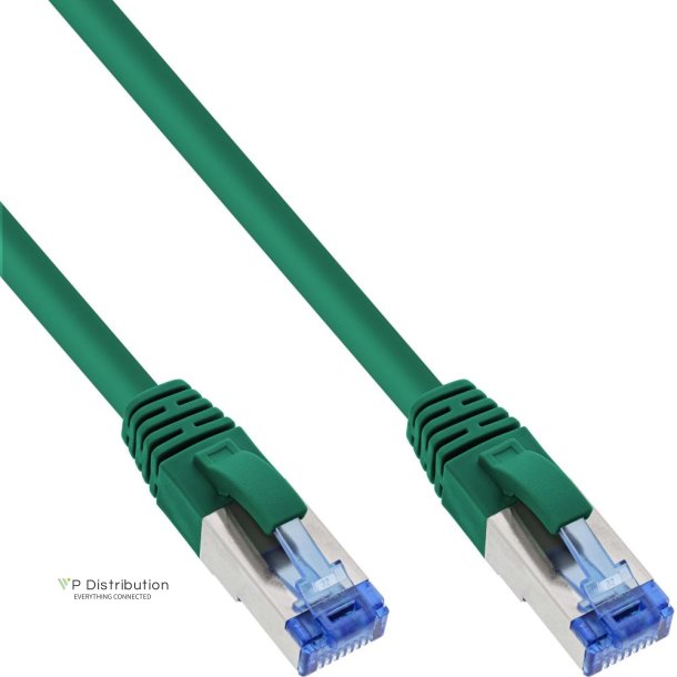 InLine&reg; Patch Cable S/FTP PiMF Cat.6A halogen free 500MHz green 15m