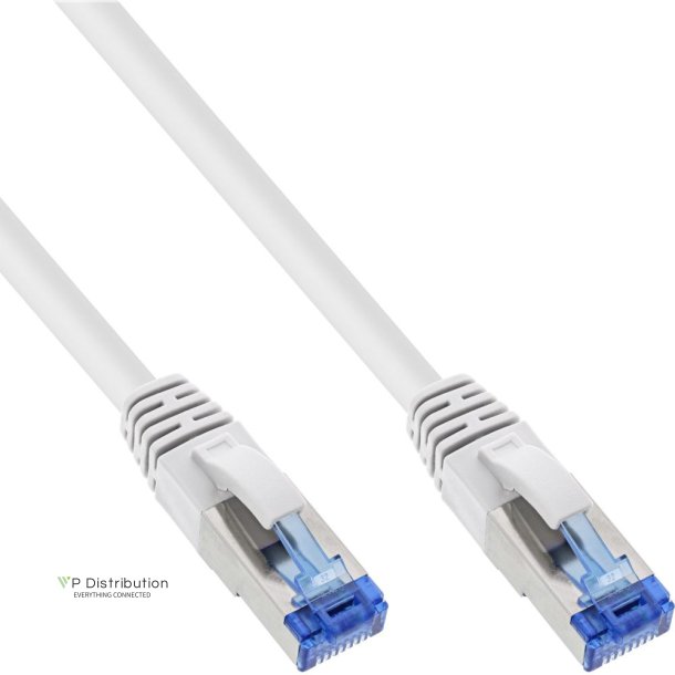 InLine&reg; Patch Cable S/FTP PiMF Cat.6A halogen free 500MHz white 15m