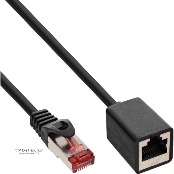 InLine&reg; Patch Cable Extension S/FTP PiMF Cat.6 250MHz copper halogen free black 2m