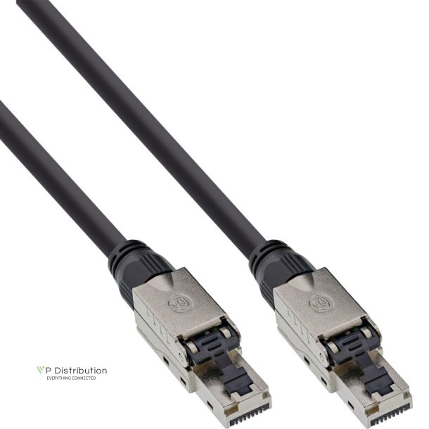 InLine&reg; Patch cable, U/UTP, Cat.6A, halogen-free, AWG23 copper, black, 40m