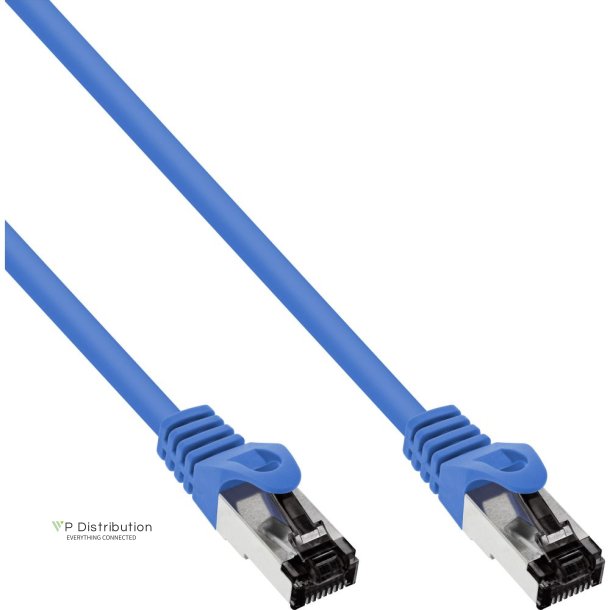 InLine&reg; Patch Cable S/FTP PiMF Cat.8.1 halogen free 2000MHz blue 7,5m