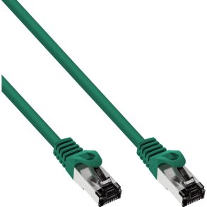 InLine® Patch Cable S/FTP PiMF Cat.8.1 halogen free 2000MHz green 1,5m