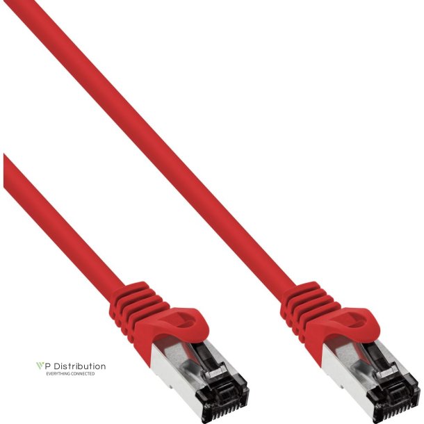 InLine&reg; Patch Cable S/FTP PiMF Cat.8.1 halogen free 2000MHz red 0,5m