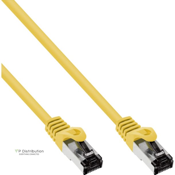 InLine&reg; Patch Cable S/FTP PiMF Cat.8.1 halogen free 2000MHz yellow 10m