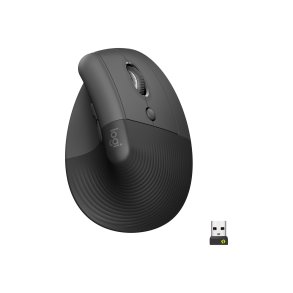 Logitech Lift Vertical Ergonomic Mouse Optisk Trdls Sort