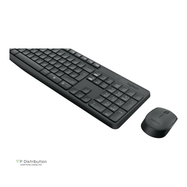 Logitech MK235 Tastatur og mus-st Trdls Pan nordisk