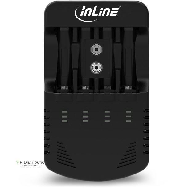 InLine&reg; Battery Charger NiMH/NiCd, AA AAA and 9V