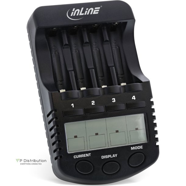 InLine&reg; Premium Quick Charger, NiCd+NiMH AA and AAA, up to 1000mA