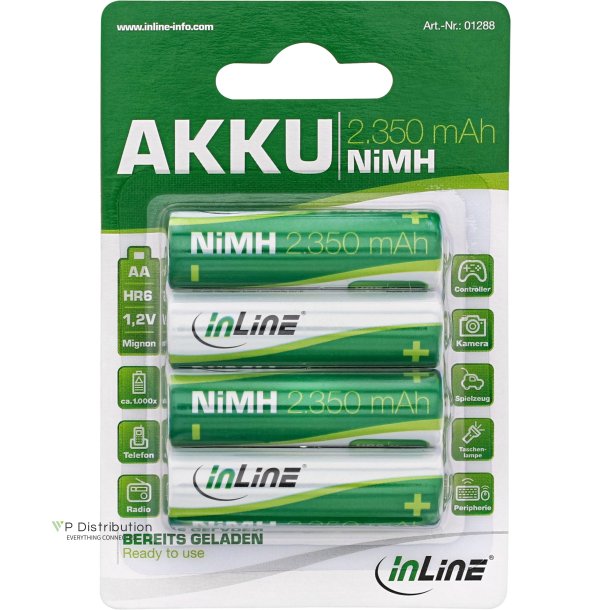 InLine&reg; NiMH rechargeable battery, Mignon (AA), 2350mAh