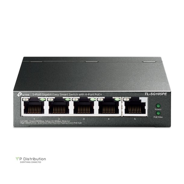 TP-Link 5-Port Gigabit Easy Smart PoE Switch with 4-Port PoE+