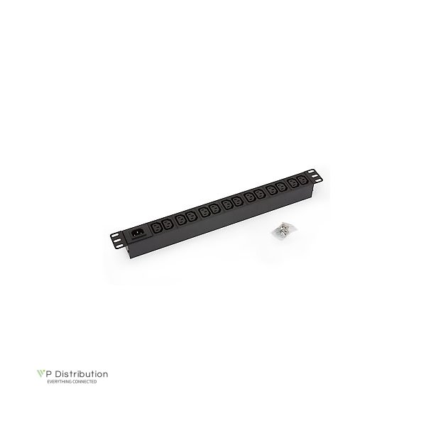 Triton 19" Socket Strip 1U 14X C13, 1X C14, Max.10A