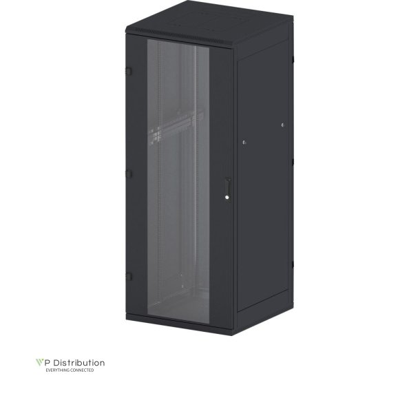 Triton 19" Network Cabinet 45U, 600X800Mm, Glass Door, Black