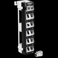 Trendnet 12-Port Blank Angled Wall Mount Keystone Patch Panel