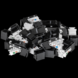 Trendnet 25 Pack Cat6 RJ-45 Keystone Jack, Black