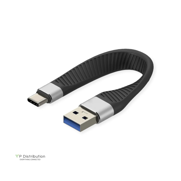 ROLINE USB3.2 Gen2 Flex. Cableadapter , C-A, M/M, 12cm