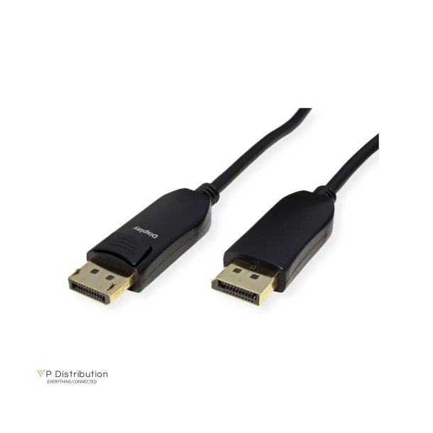 ROLINE DisplayPort AOC Cable, DP80 UHBR13.5 54Gbit/s, M/M, L:15m