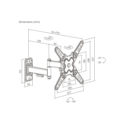 VALUE Basic TV Wall Mount, 3 J., <20kg, VESA200x200, < 109,2cm