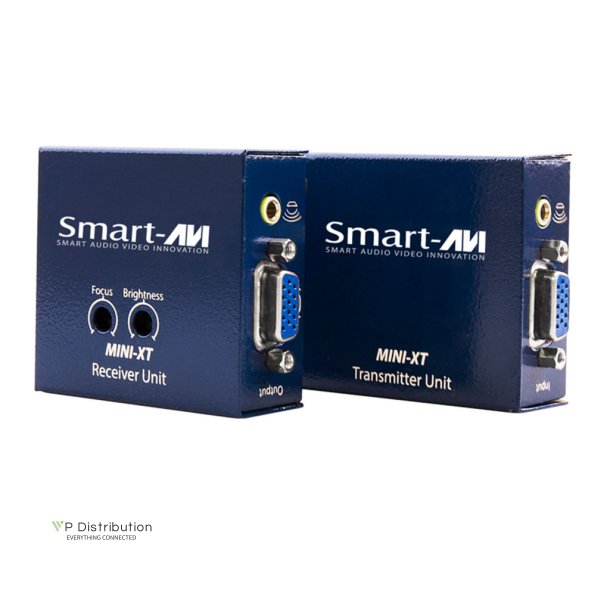 SmartAVI 1-Port VGA Extender with Audio over Cat5e/6. Includes: [Mini-XT-RX, Mini-XT-TX, 2x(PS5VDC2A)]