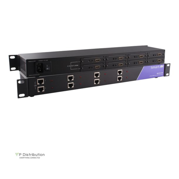 SmartAVI HDMI, Single-Head, &amp; IR 8-Port Rackmount Extender Transmitter over LAN or CAT5/5e/6 Cable. Includes: [RK8-HLX-500,CCWPWR06 ] HLX-500-RX,(PS5VD3A-wllmt)not included