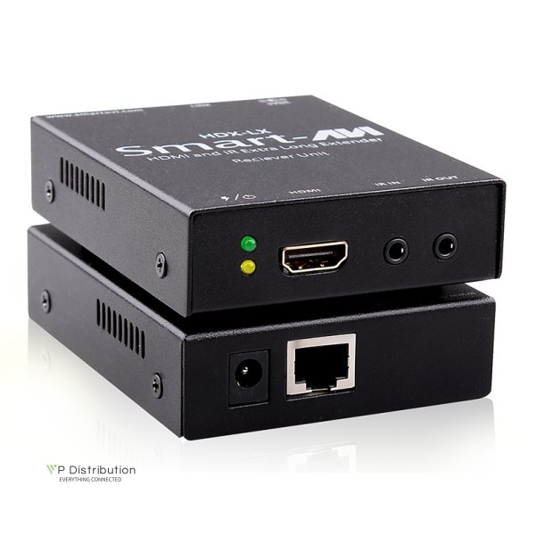 SmartAVI HDMI, Single-Head, IR, CAT5/5e/6 Extender, Includes: [HDX-LX-TX, HDX-LX-RX, 2 x (PS5VD3A-wllmt)]