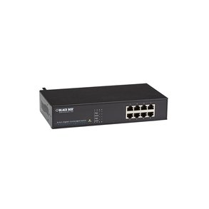 Black Box Gigabit Unmanaged Switch 10/100/1000 Rj-45 8 Port