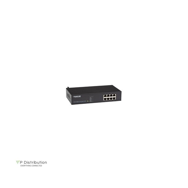 Black Box Gigabit Unmanaged Switch 10/100/1000 Rj-45 8 Port