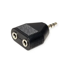 VALUE 3.5mm Adapter, 1x 3.5mm M to 2x 3.5mm F