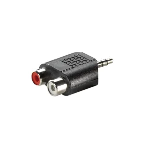 VALUE 3.5mm Adapter, 1x 3.5mm M to 2x RCA F