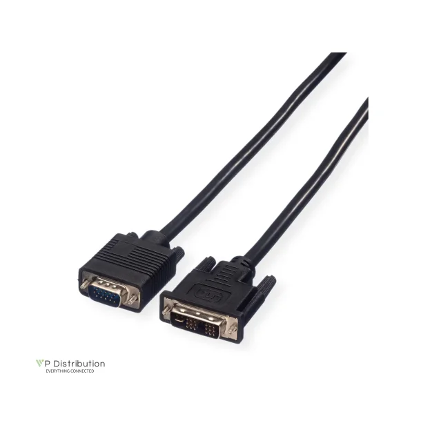 VALUE DVI Cable, DVI (18 + 5) - HD15, M/M, 2m