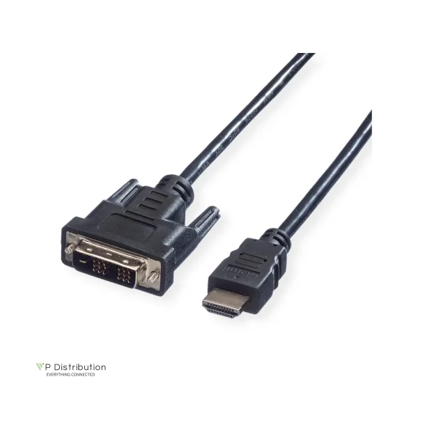 VALUE DVI Cable, DVI (18 + 1) - HDMI, M/M, 1.5m